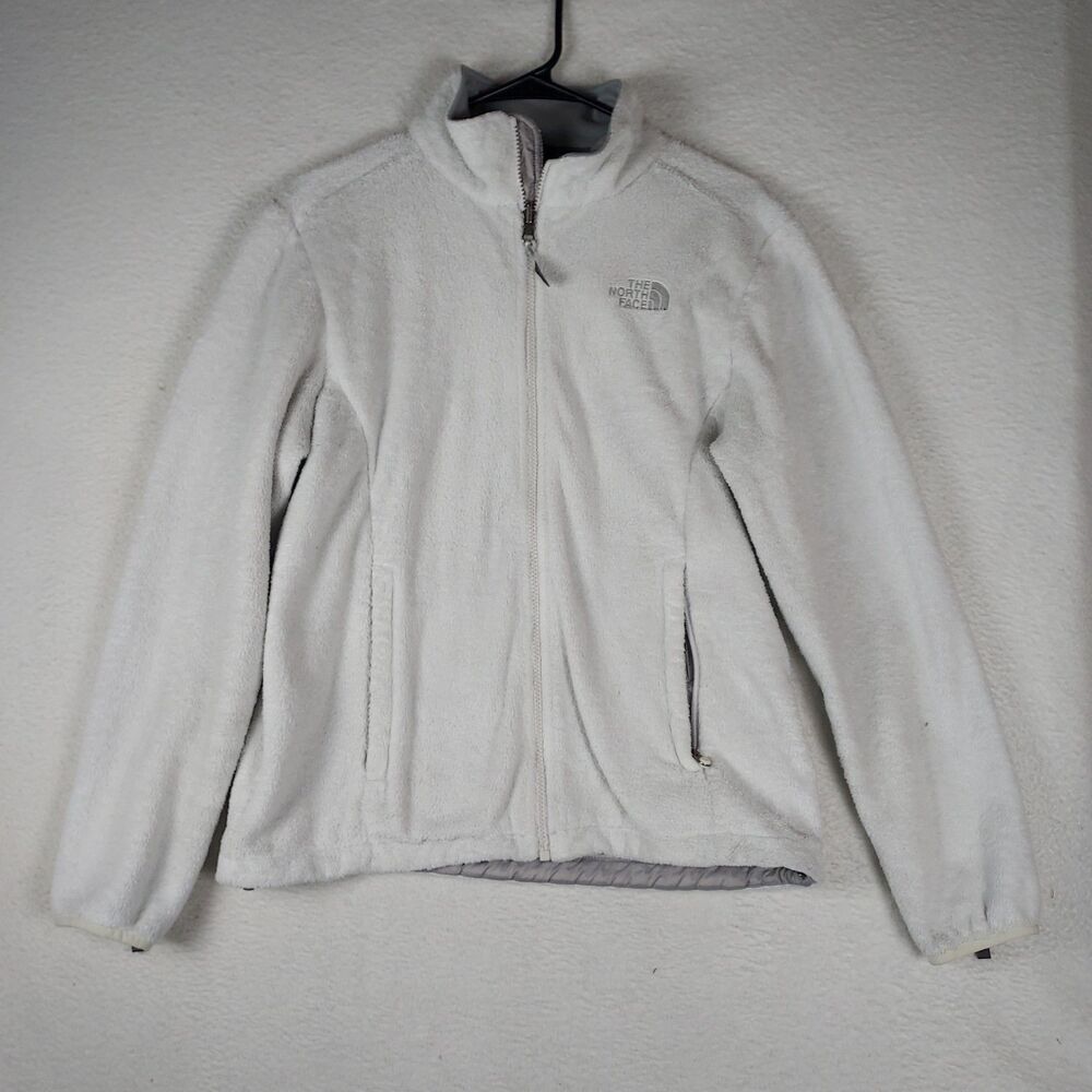 The North Face Womens Medium White Full Zip Fleece Jacket Outdoor